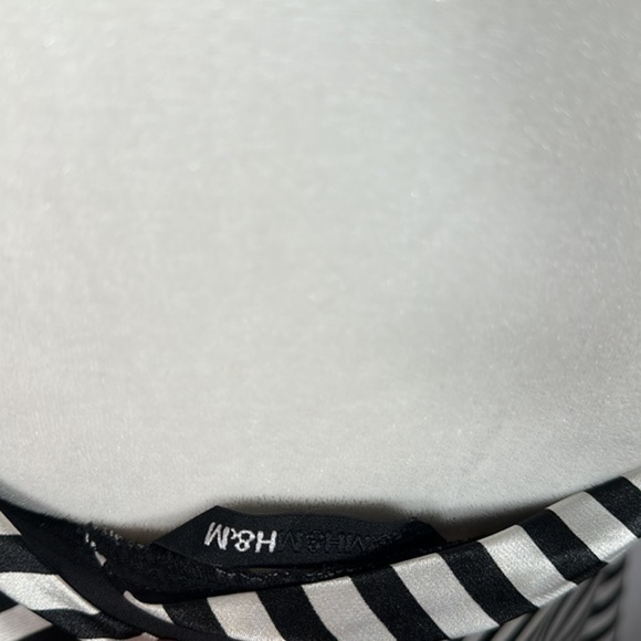 H&M Black & White Striped Satin Halter Top - Picture 7 of 7